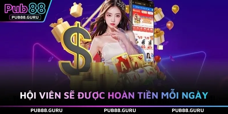 Hội viên sẽ được hoàn tiền mỗi ngày