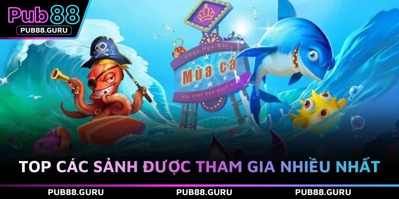 Top các sảnh được tham gia nhiều nhất